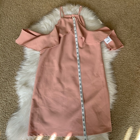 NWT Charlotte Russe Ruffled Cold Shoulder Dress XS - Picture 6 of 8